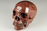 Realistic, Polished Mahogany Obsidian Skull #150869-2